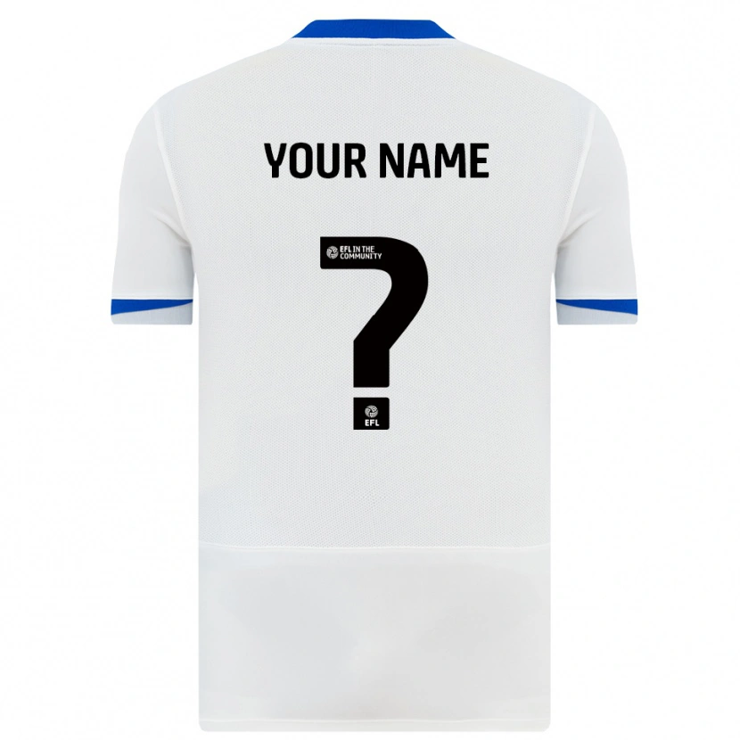 Danxen Mænd Dit Navn #0 Hvid Sort Udebane Spillertrøjer 2025/26 Trøje T-Shirt