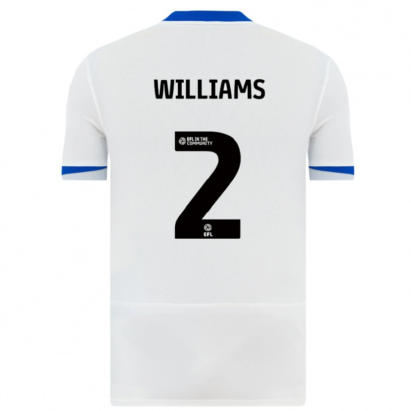 Danxen Mænd Jordan Williams #2 Hvid Sort Udebane Spillertrøjer 2025/26 Trøje T-Shirt