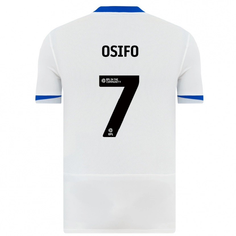 Danxen Mænd Jermaine Osifo #7 Hvid Sort Udebane Spillertrøjer 2025/26 Trøje T-Shirt