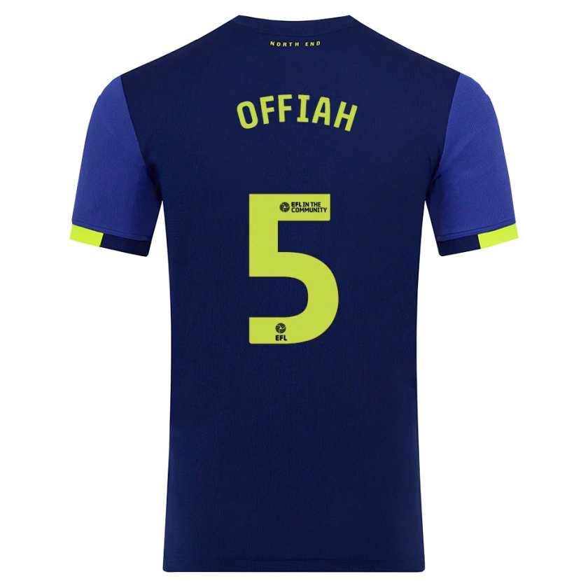 Danxen Mænd Odeluga Offiah #5 Marine Gul Udebane Spillertrøjer 2025/26 Trøje T-Shirt