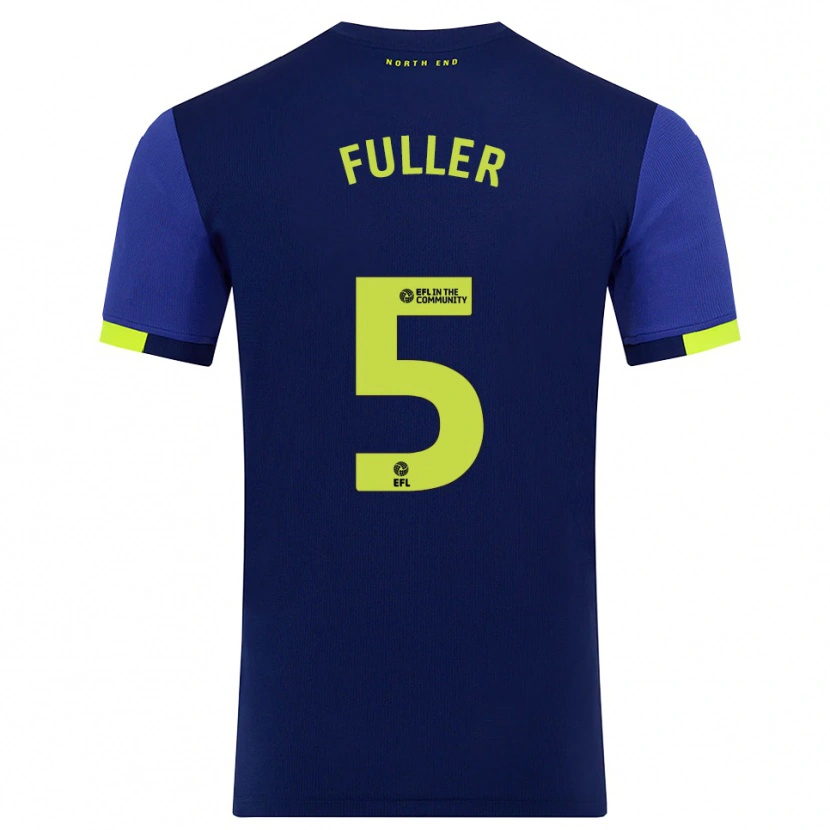 Danxen Mænd Olivia Fuller #5 Marine Gul Udebane Spillertrøjer 2025/26 Trøje T-Shirt