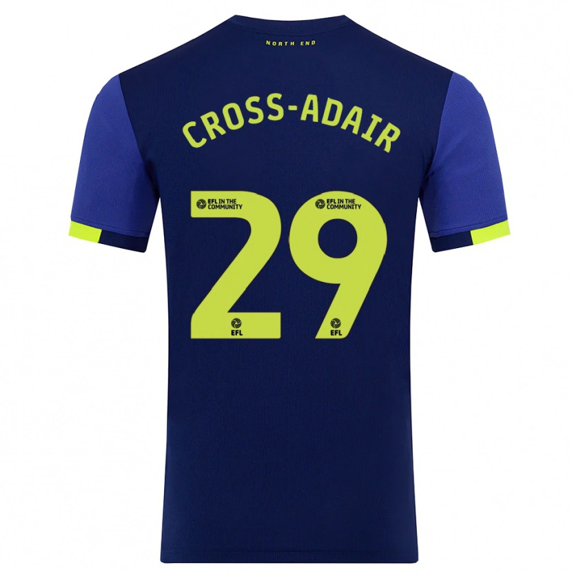 Danxen Mænd Finlay Cross-Adair #29 Marine Gul Udebane Spillertrøjer 2025/26 Trøje T-Shirt