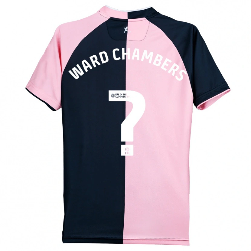 Danxen Mænd Courtnay Ward-Chambers #0 Pink Sort Udebane Spillertrøjer 2025/26 Trøje T-Shirt