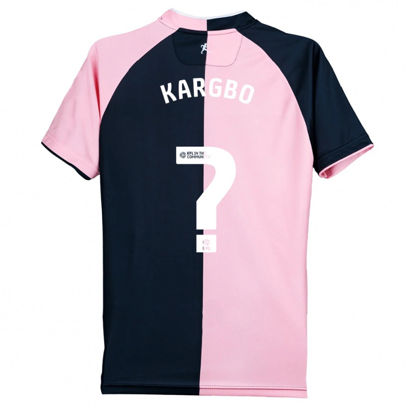 Danxen Mænd Hamzad Kargbo #0 Pink Sort Udebane Spillertrøjer 2025/26 Trøje T-Shirt