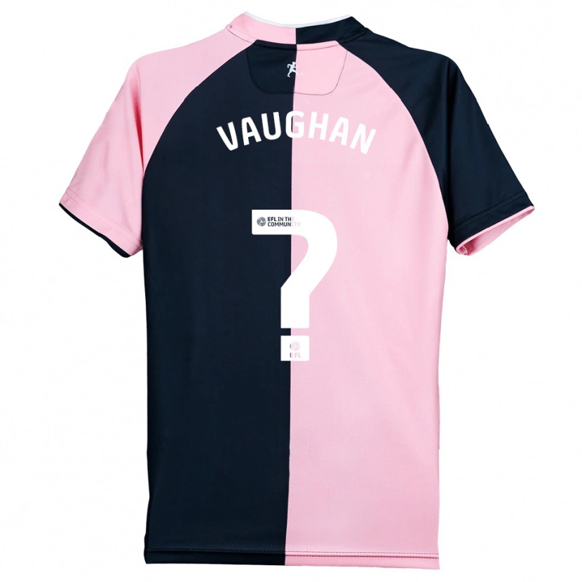 Danxen Mænd Rohan Vaughan #0 Pink Sort Udebane Spillertrøjer 2025/26 Trøje T-Shirt