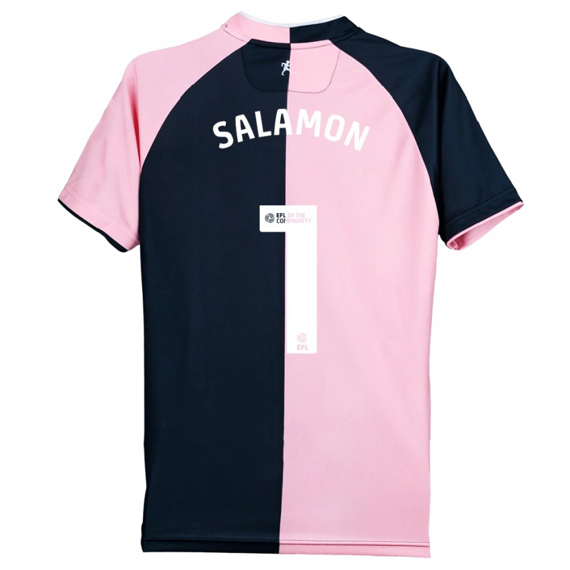 Danxen Mænd Matteo Salamon #1 Pink Sort Udebane Spillertrøjer 2025/26 Trøje T-Shirt