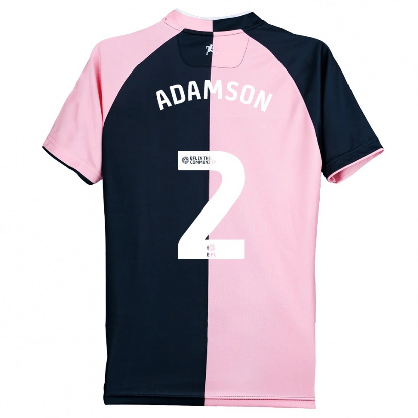 Danxen Mænd Kealey Adamson #2 Pink Sort Udebane Spillertrøjer 2025/26 Trøje T-Shirt