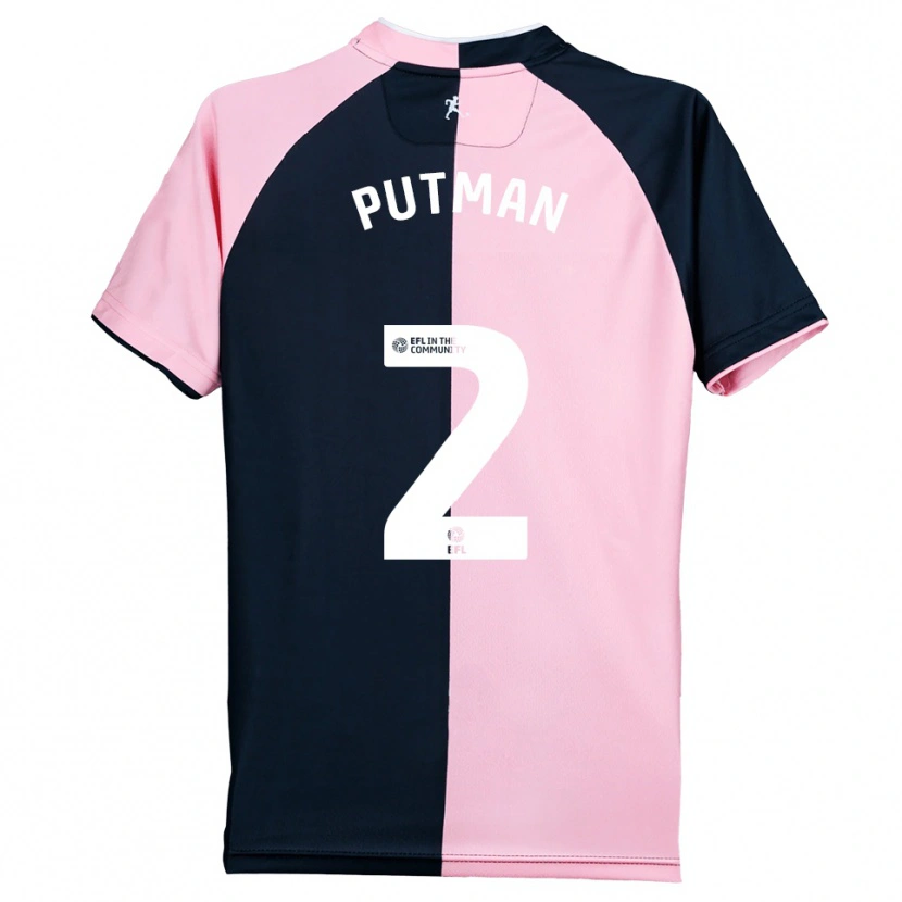 Danxen Mænd Jaiden Putman #2 Pink Sort Udebane Spillertrøjer 2025/26 Trøje T-Shirt