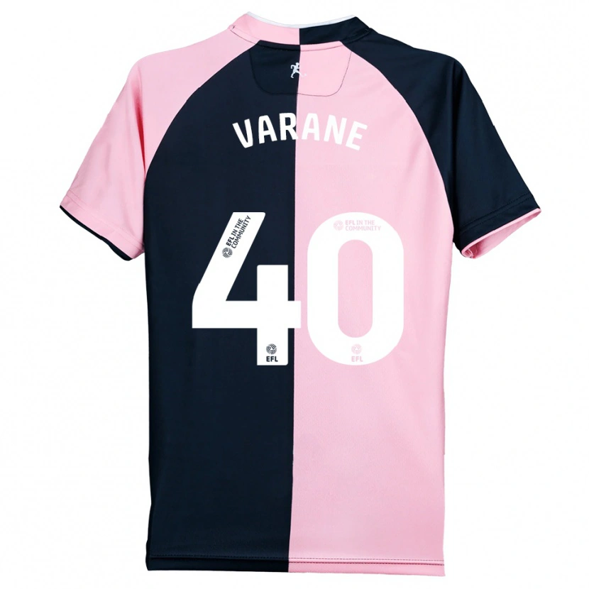 Danxen Mænd Jonathan Varane #40 Pink Sort Udebane Spillertrøjer 2025/26 Trøje T-Shirt
