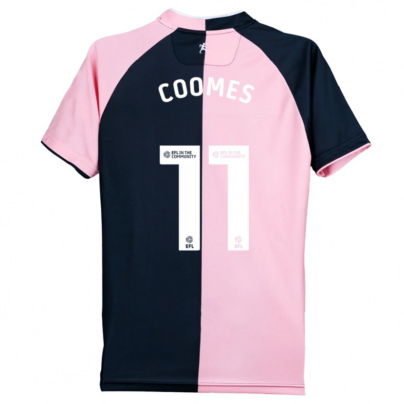 Danxen Mænd Jake Coomes #11 Pink Sort Udebane Spillertrøjer 2025/26 Trøje T-Shirt