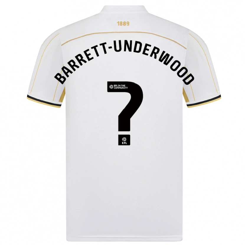 Danxen Mænd Keehan Barret-Underwood #0 Hvid Guld Udebane Spillertrøjer 2025/26 Trøje T-Shirt