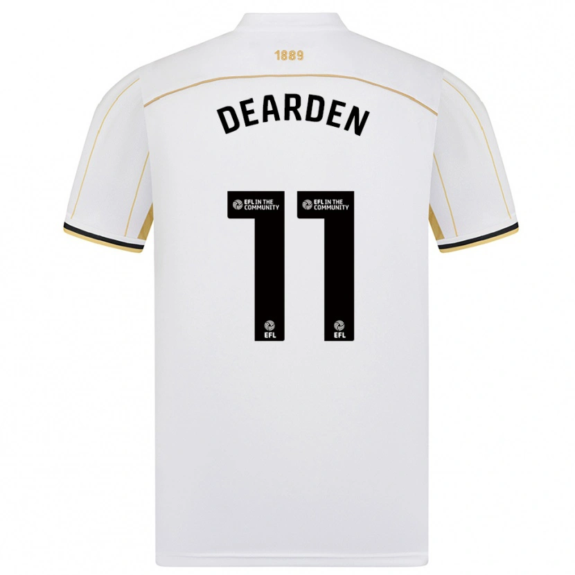 Danxen Mænd Tom Dearden #11 Hvid Guld Udebane Spillertrøjer 2025/26 Trøje T-Shirt