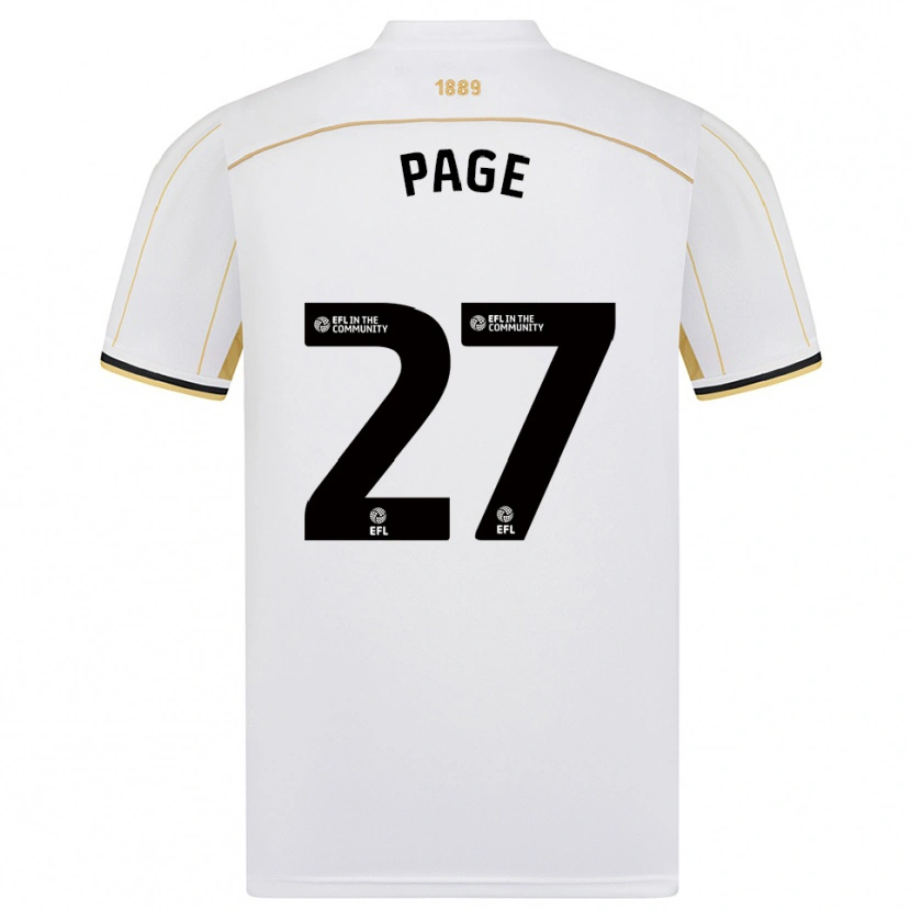 Danxen Mænd Olivia Page #27 Hvid Guld Udebane Spillertrøjer 2025/26 Trøje T-Shirt