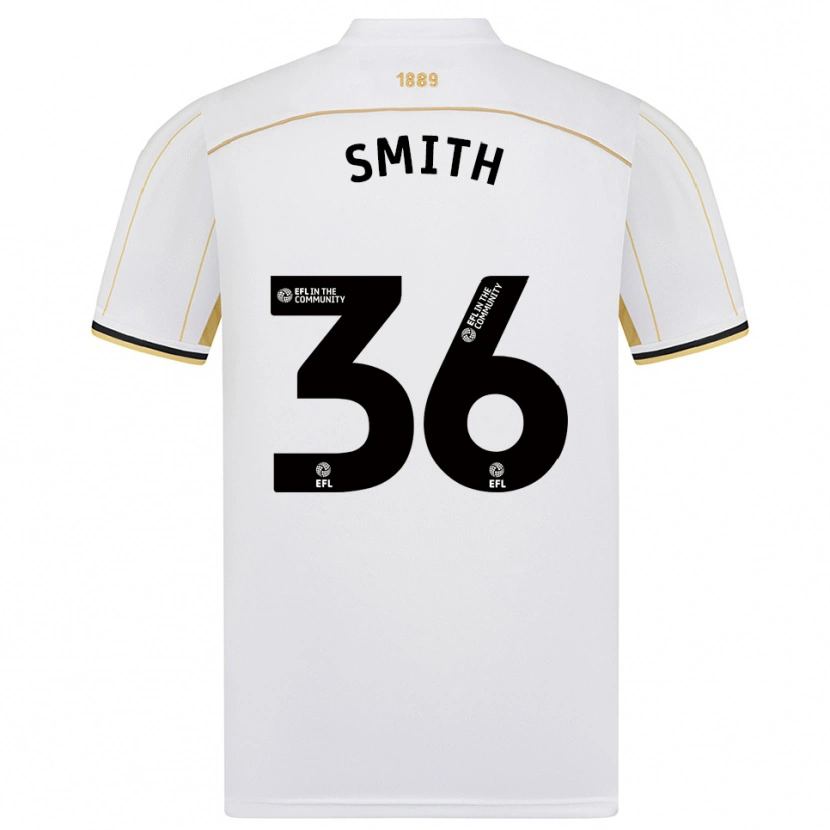 Danxen Mænd Joshua Smith #36 Hvid Guld Udebane Spillertrøjer 2025/26 Trøje T-Shirt