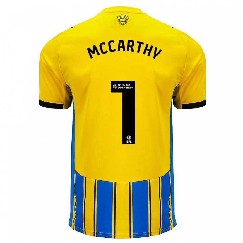 Danxen Mænd Alex Mccarthy #1 Blå Gul Udebane Spillertrøjer 2025/26 Trøje T-Shirt
