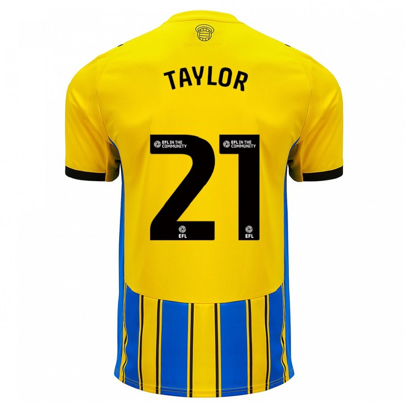 Danxen Mænd Charlie Taylor #21 Blå Gul Udebane Spillertrøjer 2025/26 Trøje T-Shirt