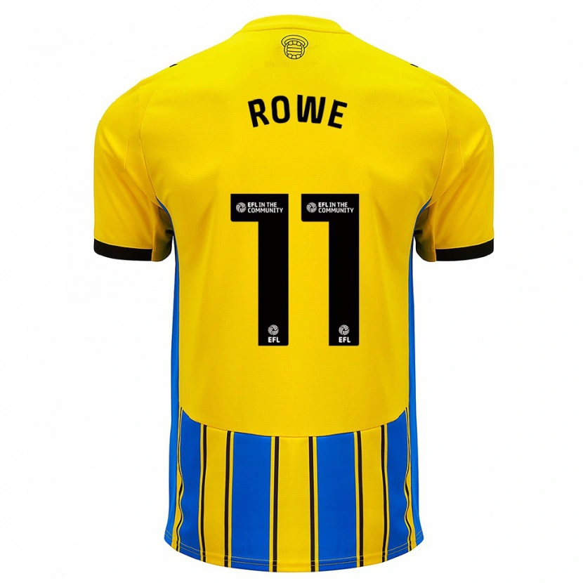 Danxen Mænd Rachel Rowe #11 Blå Gul Udebane Spillertrøjer 2025/26 Trøje T-Shirt