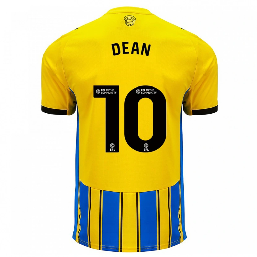 Danxen Mænd Rianna Dean #10 Blå Gul Udebane Spillertrøjer 2025/26 Trøje T-Shirt