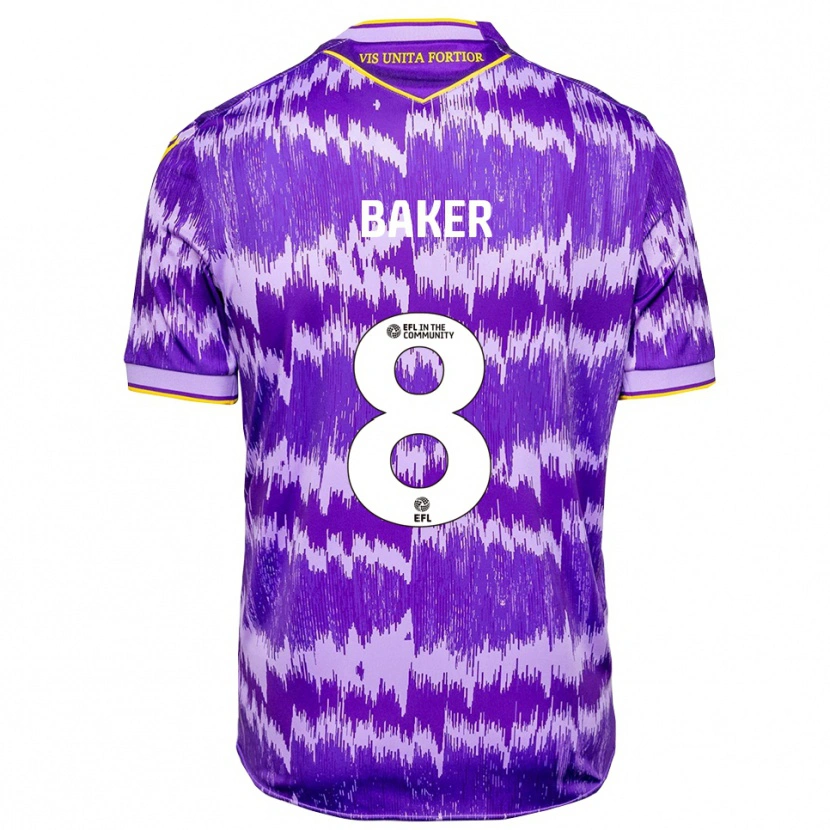 Danxen Mænd Lewis Baker #8 Lilla Gul Udebane Spillertrøjer 2025/26 Trøje T-Shirt