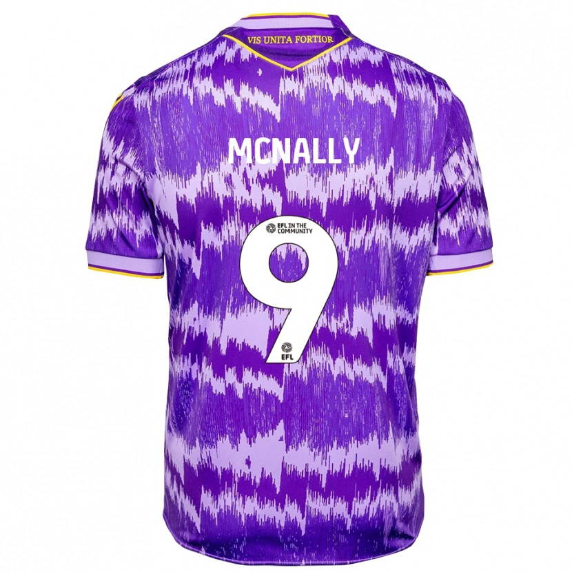 Danxen Mænd Tommy Mcnally #9 Lilla Gul Udebane Spillertrøjer 2025/26 Trøje T-Shirt