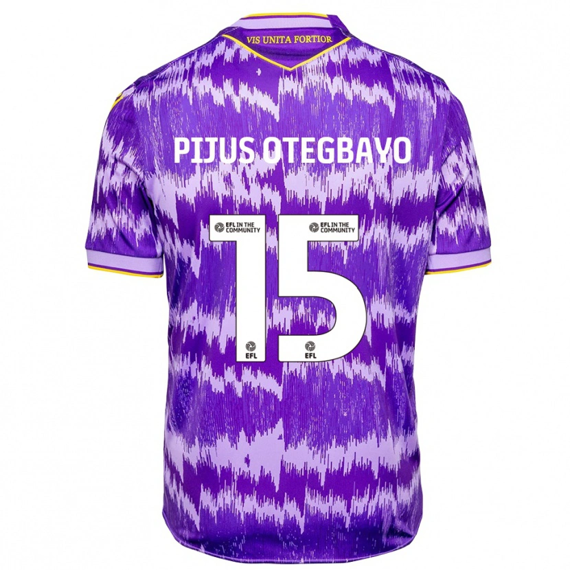 Danxen Mænd Raphael Pijus Otegbayo #15 Lilla Gul Udebane Spillertrøjer 2025/26 Trøje T-Shirt