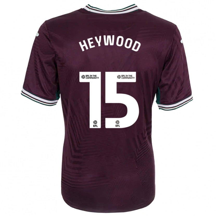 Danxen Mænd Carter Heywood #15 Rust Rød Hvid Udebane Spillertrøjer 2025/26 Trøje T-Shirt