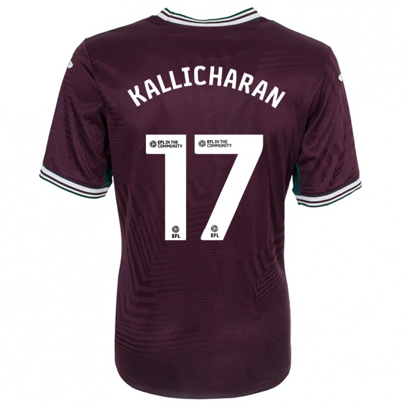 Danxen Mænd Josiah Kallicharan #17 Rust Rød Hvid Udebane Spillertrøjer 2025/26 Trøje T-Shirt