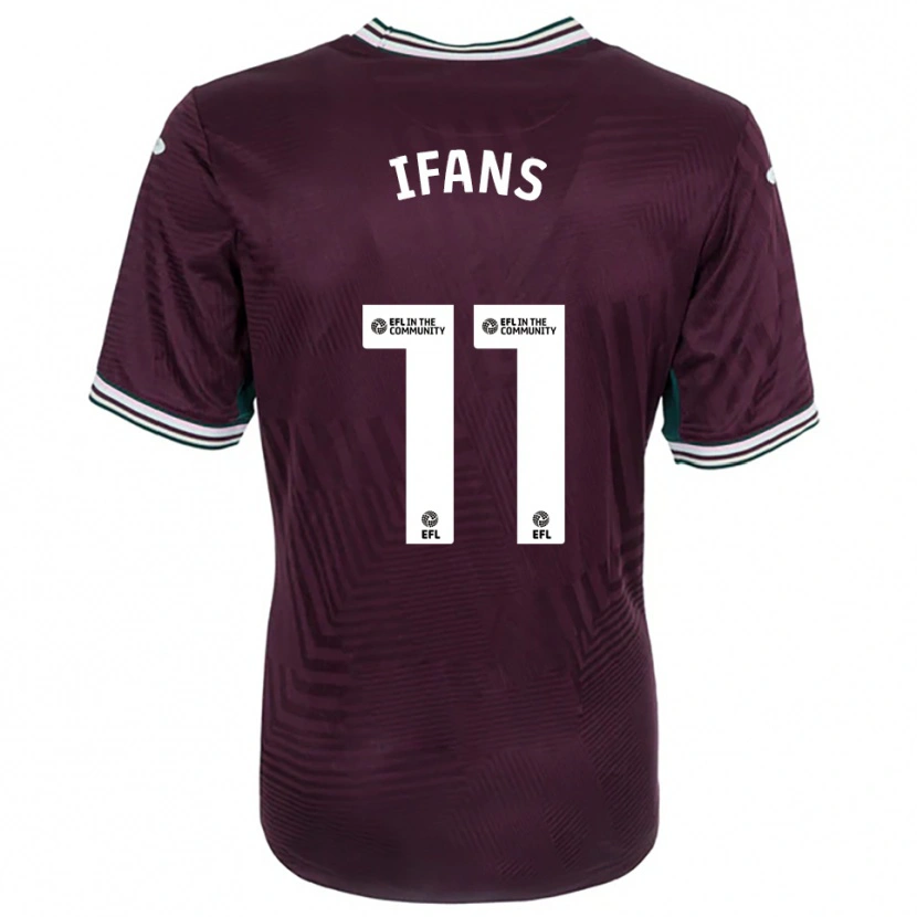 Danxen Mænd Caio Ifans #11 Rust Rød Hvid Udebane Spillertrøjer 2025/26 Trøje T-Shirt