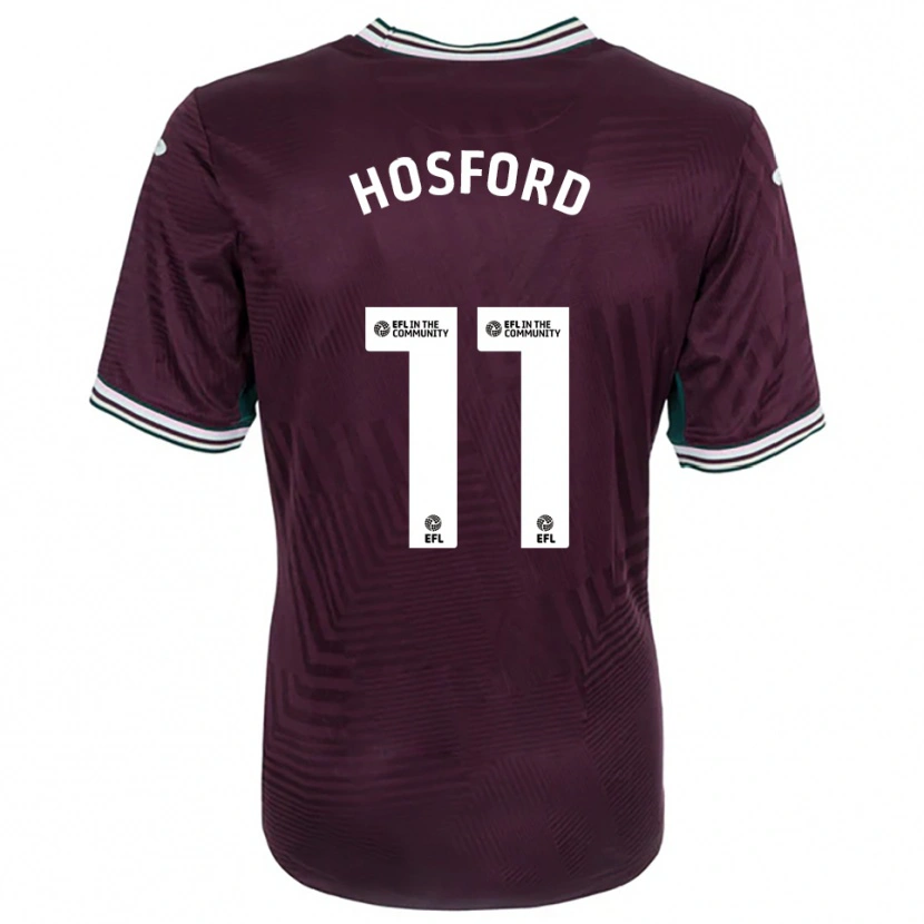 Danxen Mænd Katy Hosford #11 Rust Rød Hvid Udebane Spillertrøjer 2025/26 Trøje T-Shirt