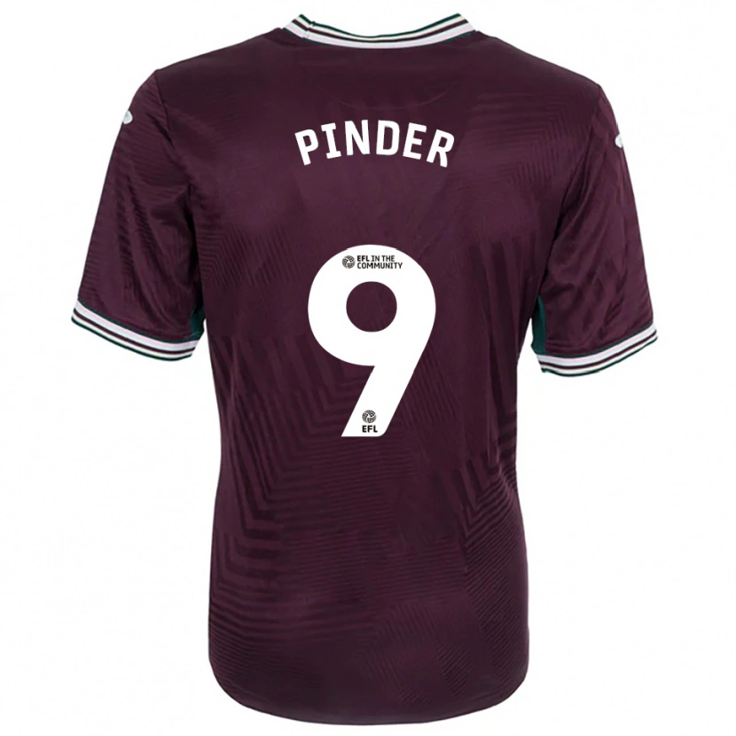 Danxen Mænd Robyn Pinder #9 Rust Rød Hvid Udebane Spillertrøjer 2025/26 Trøje T-Shirt