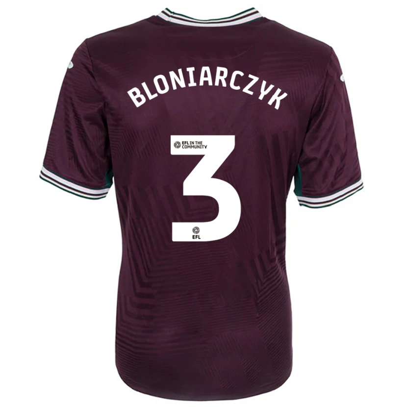 Danxen Mænd Kaven Bloniarczyk #3 Rust Rød Hvid Udebane Spillertrøjer 2025/26 Trøje T-Shirt