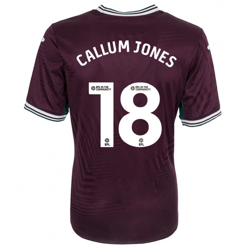 Danxen Mænd Callum Jones #18 Rust Rød Hvid Udebane Spillertrøjer 2025/26 Trøje T-Shirt