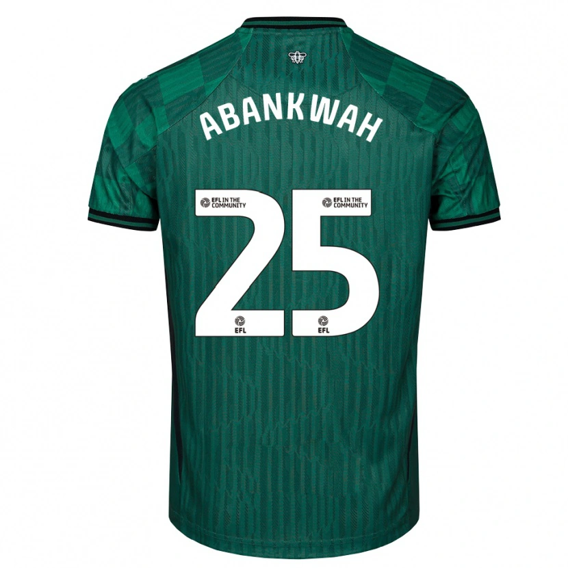 Danxen Mænd James Abankwah #25 Grøn Sort Udebane Spillertrøjer 2025/26 Trøje T-Shirt