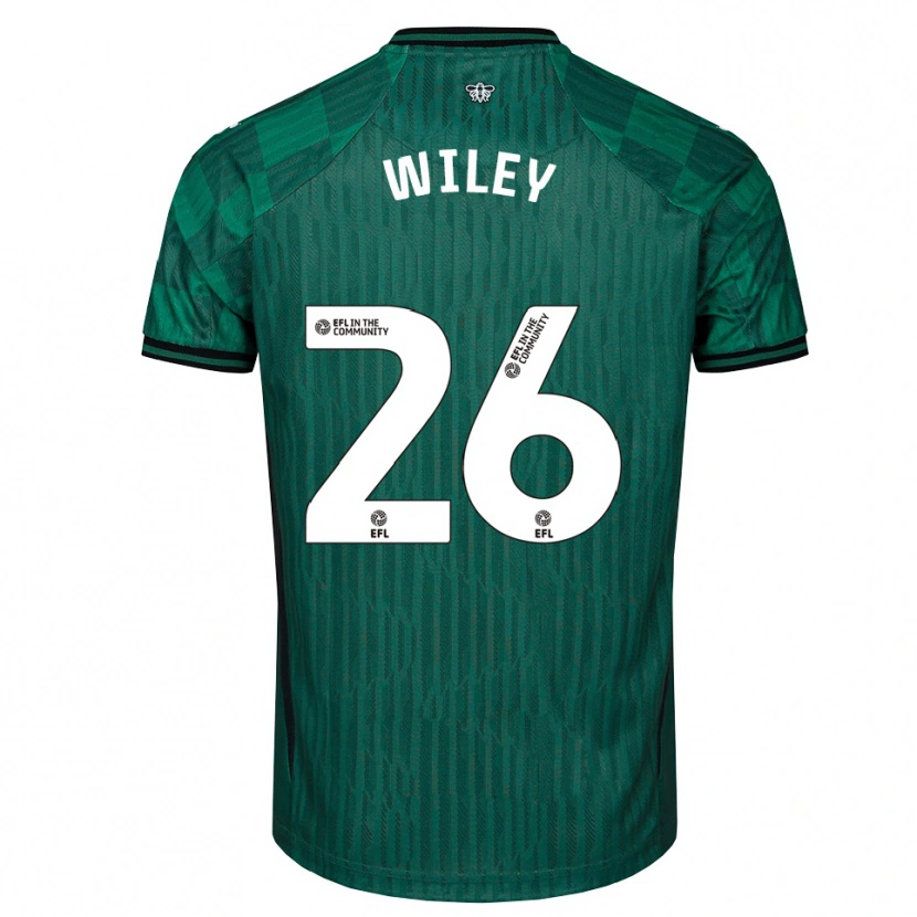 Danxen Mænd Caleb Wiley #26 Grøn Sort Udebane Spillertrøjer 2025/26 Trøje T-Shirt