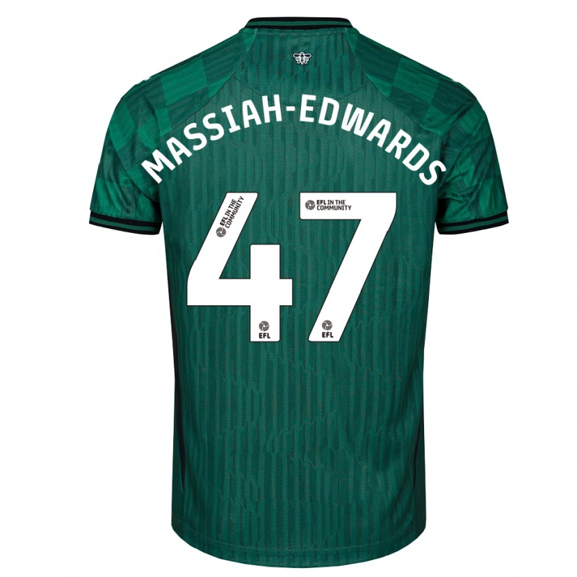 Danxen Mænd Zavier Massiah-Edwards #47 Grøn Sort Udebane Spillertrøjer 2025/26 Trøje T-Shirt