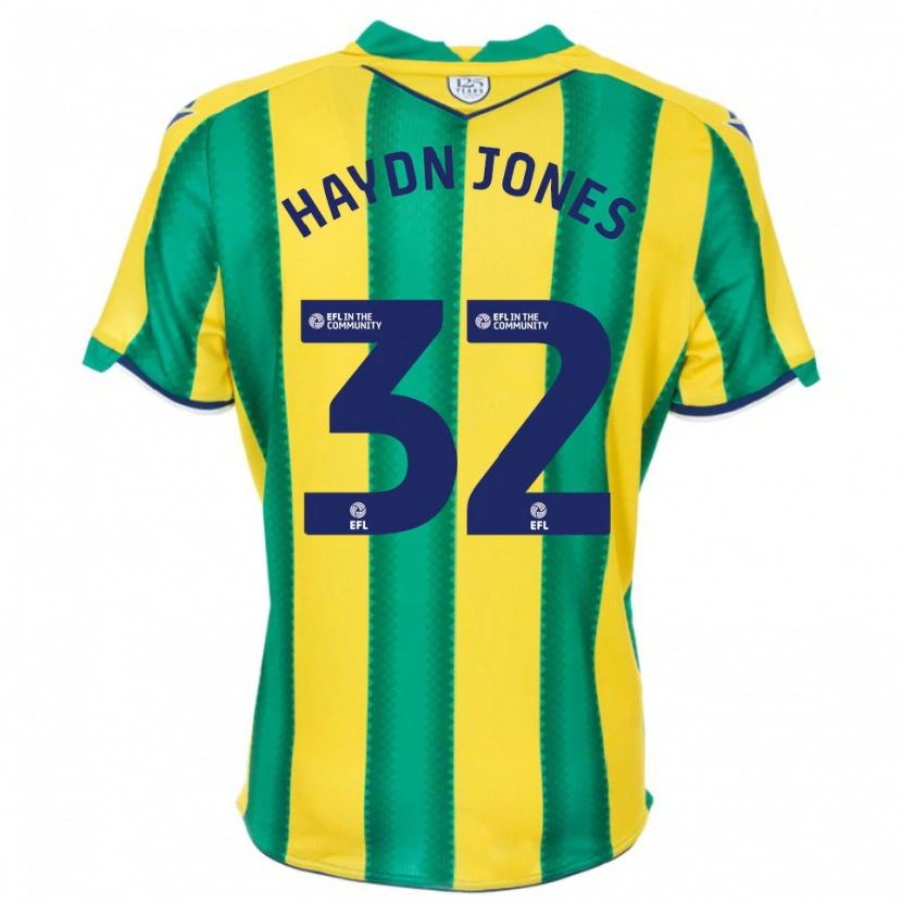 Danxen Mænd Mackenzie Haydn Jones #32 Gul Grøn Udebane Spillertrøjer 2025/26 Trøje T-Shirt