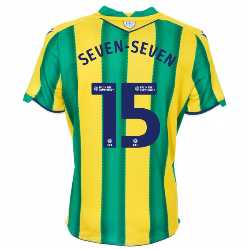 Danxen Mænd Justin Seven-Seven #15 Gul Grøn Udebane Spillertrøjer 2025/26 Trøje T-Shirt