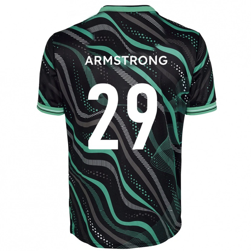 Danxen Mænd Luke Armstrong #29 Sort Grøn Udebane Spillertrøjer 2025/26 Trøje T-Shirt