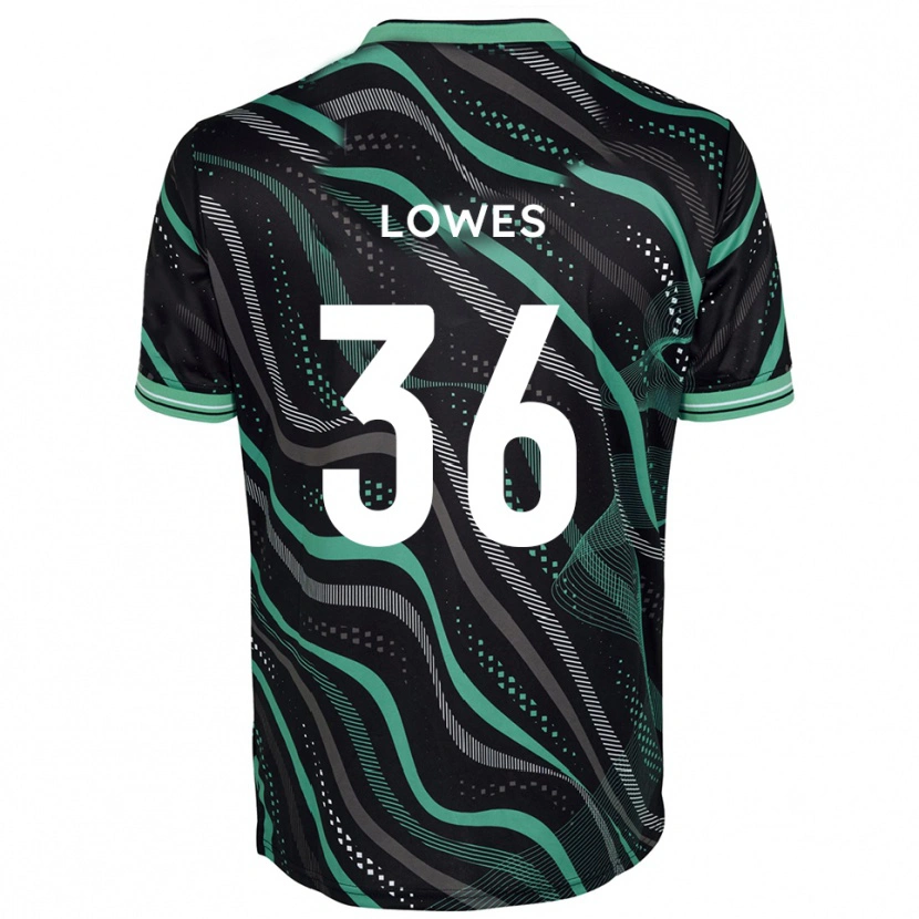 Danxen Mænd Jonah Lowes #36 Sort Grøn Udebane Spillertrøjer 2025/26 Trøje T-Shirt