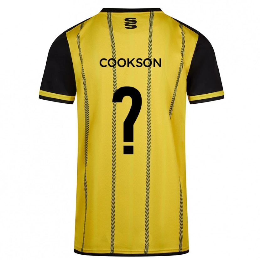Danxen Mænd Ashton Cookson #0 Gul Sort Udebane Spillertrøjer 2025/26 Trøje T-Shirt