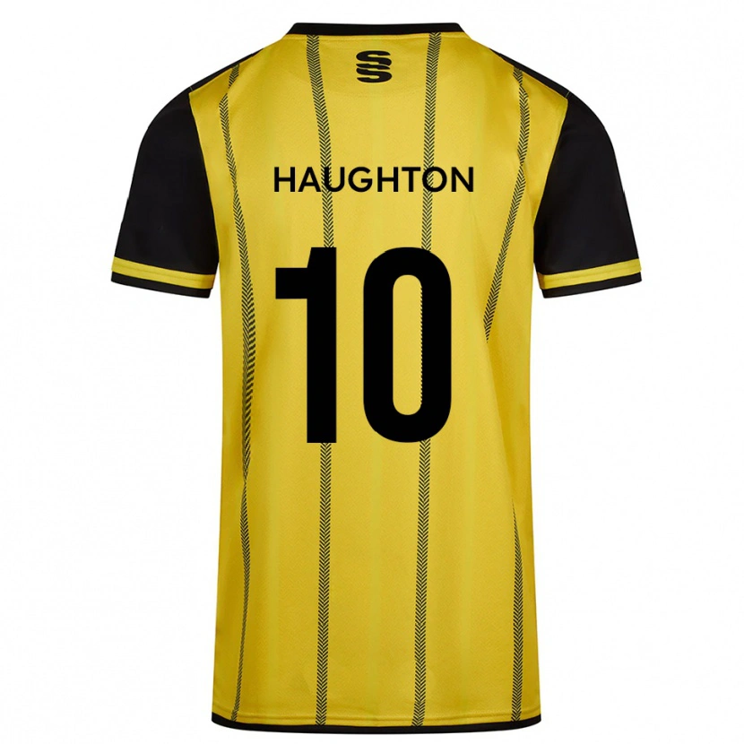 Danxen Mænd Nick Haughton #10 Gul Sort Udebane Spillertrøjer 2025/26 Trøje T-Shirt