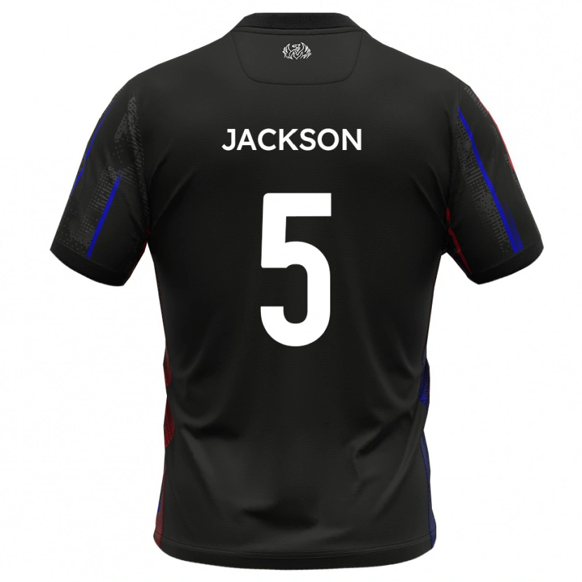Danxen Mænd Ben Jackson #5 Sort Rød Udebane Spillertrøjer 2025/26 Trøje T-Shirt