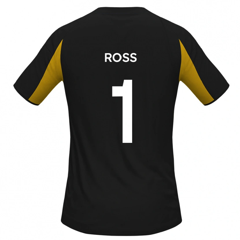 Danxen Mænd Ethan Ross #1 Sort Gul Udebane Spillertrøjer 2025/26 Trøje T-Shirt