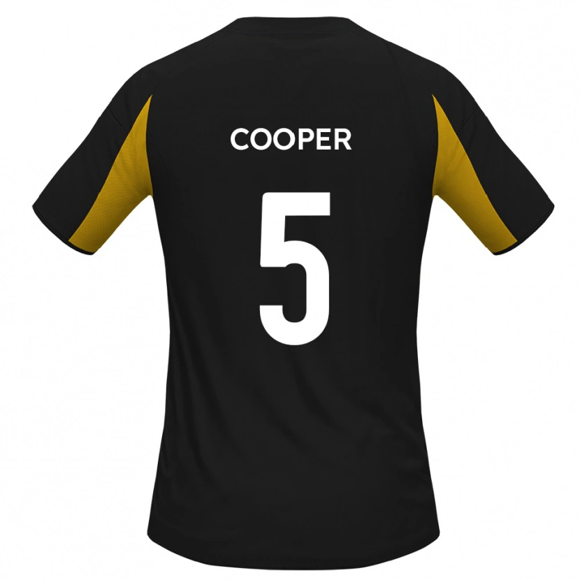 Danxen Mænd Jake Cooper #5 Sort Gul Udebane Spillertrøjer 2025/26 Trøje T-Shirt