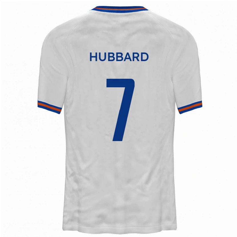 Danxen Mænd Fletcher Hubbard #7 Hvid Blå Udebane Spillertrøjer 2025/26 Trøje T-Shirt