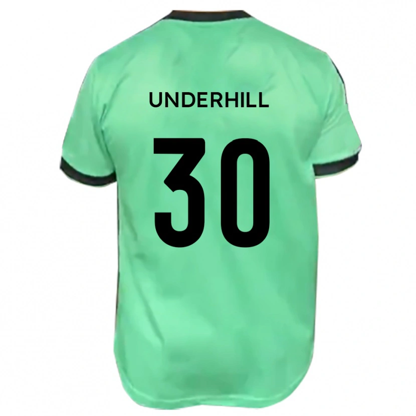 Danxen Mænd Connor Underhill #30 Turkis Sort Udebane Spillertrøjer 2025/26 Trøje T-Shirt