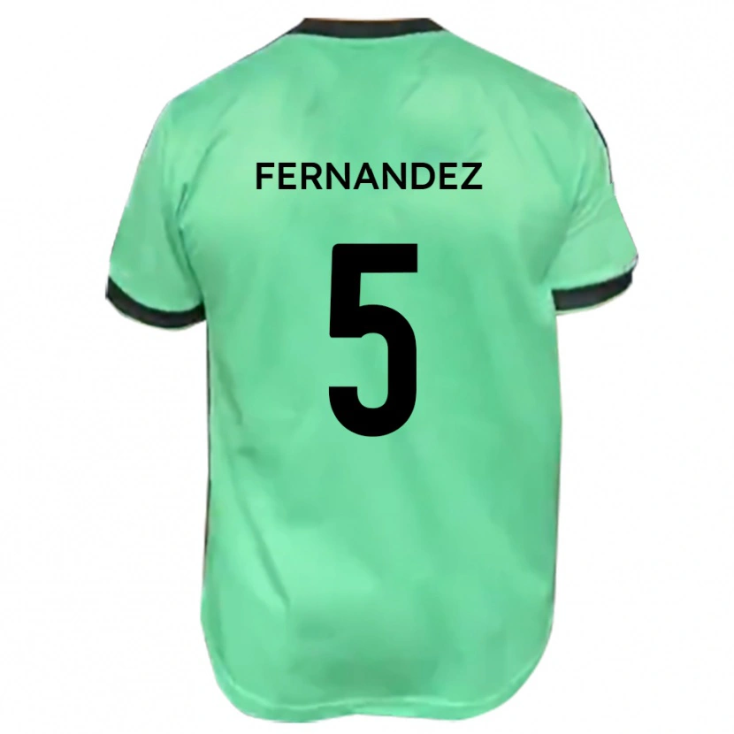 Danxen Mænd Luis Fernandez #5 Turkis Sort Udebane Spillertrøjer 2025/26 Trøje T-Shirt