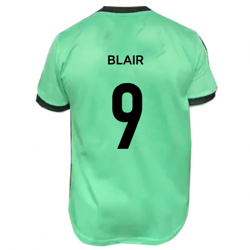 Danxen Mænd Aaron Blair #9 Turkis Sort Udebane Spillertrøjer 2025/26 Trøje T-Shirt