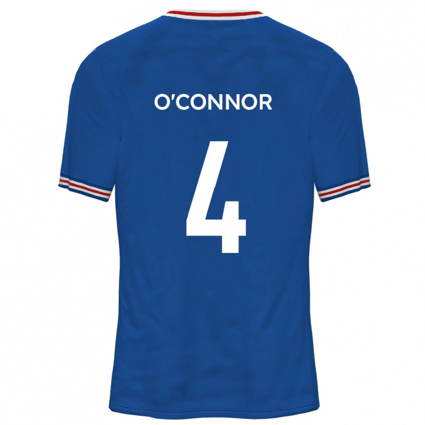 Danxen Mænd Darragh O'connor #4 Dodger Blå Udebane Spillertrøjer 2025/26 Trøje T-Shirt