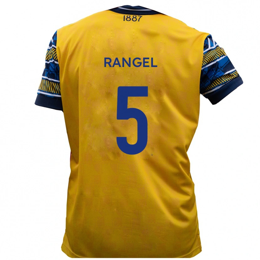 Danxen Mænd Chris Rangel #5 Gul Sort Udebane Spillertrøjer 2025/26 Trøje T-Shirt